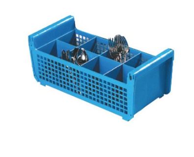 Blue Cutlery Basket 8 Compartment - Click Image to Close